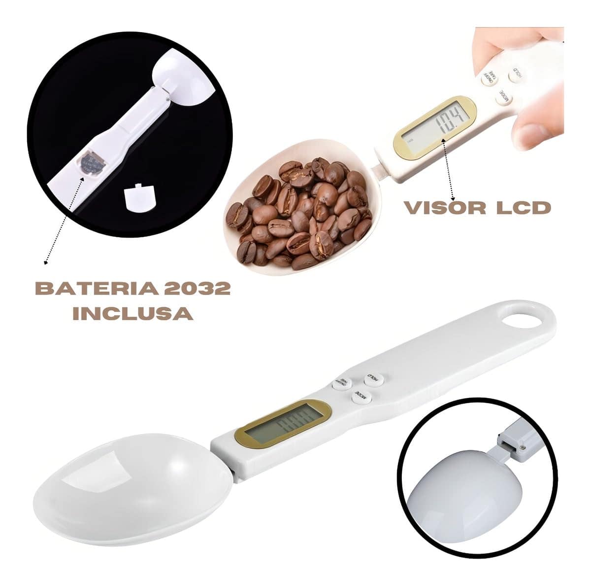 Balança Digital Precisão Colher 500gr Medir Porções Nutrição... - Image 3
