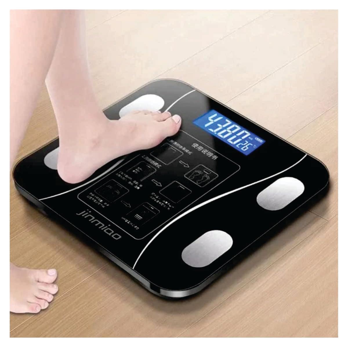 Balança Digital Bioimpedância Corporal Bluetooth Aplicativo-...