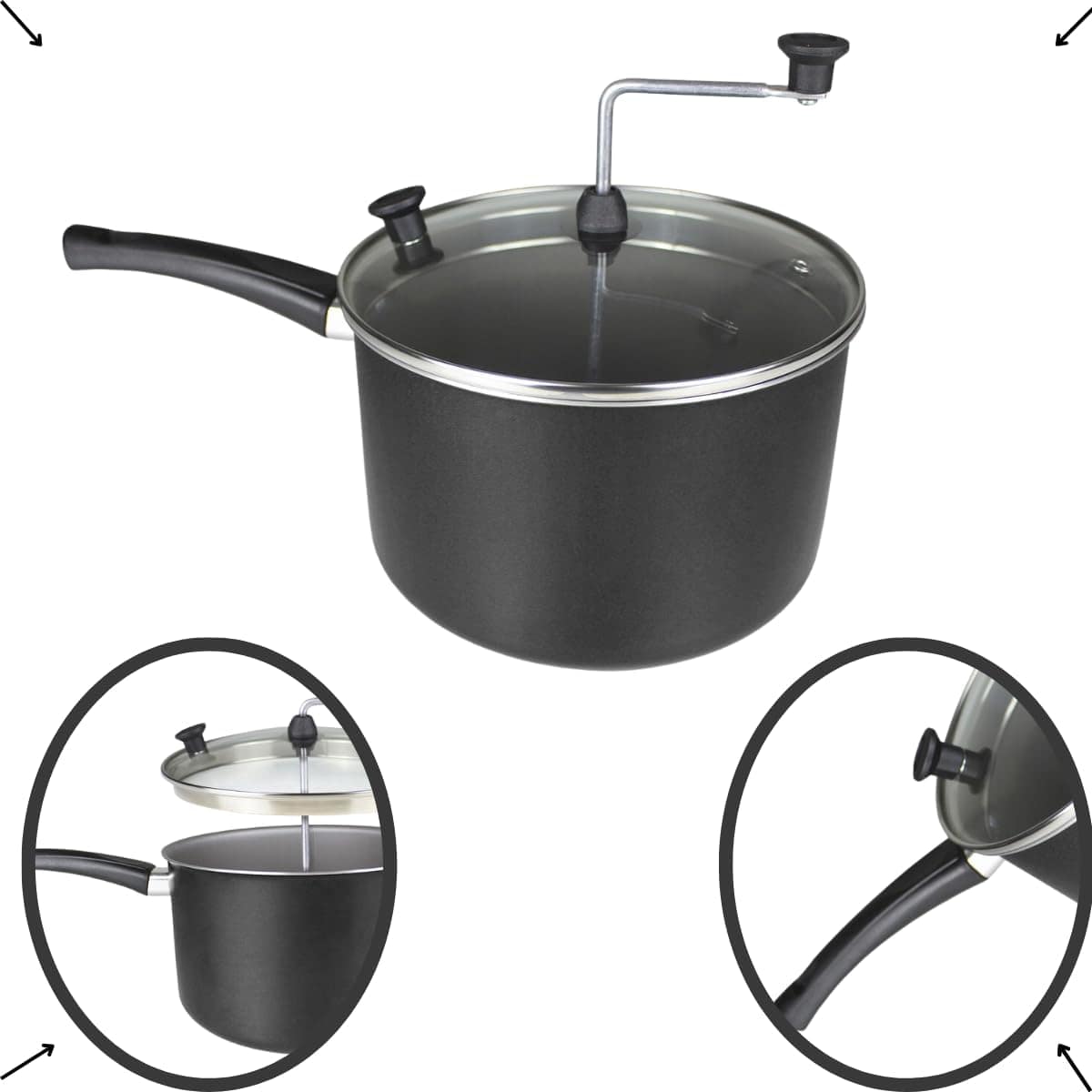 Panelas Pipoqueira Top Faz Pipoca Doce e Sal Oferta (Preto C... - Image 2