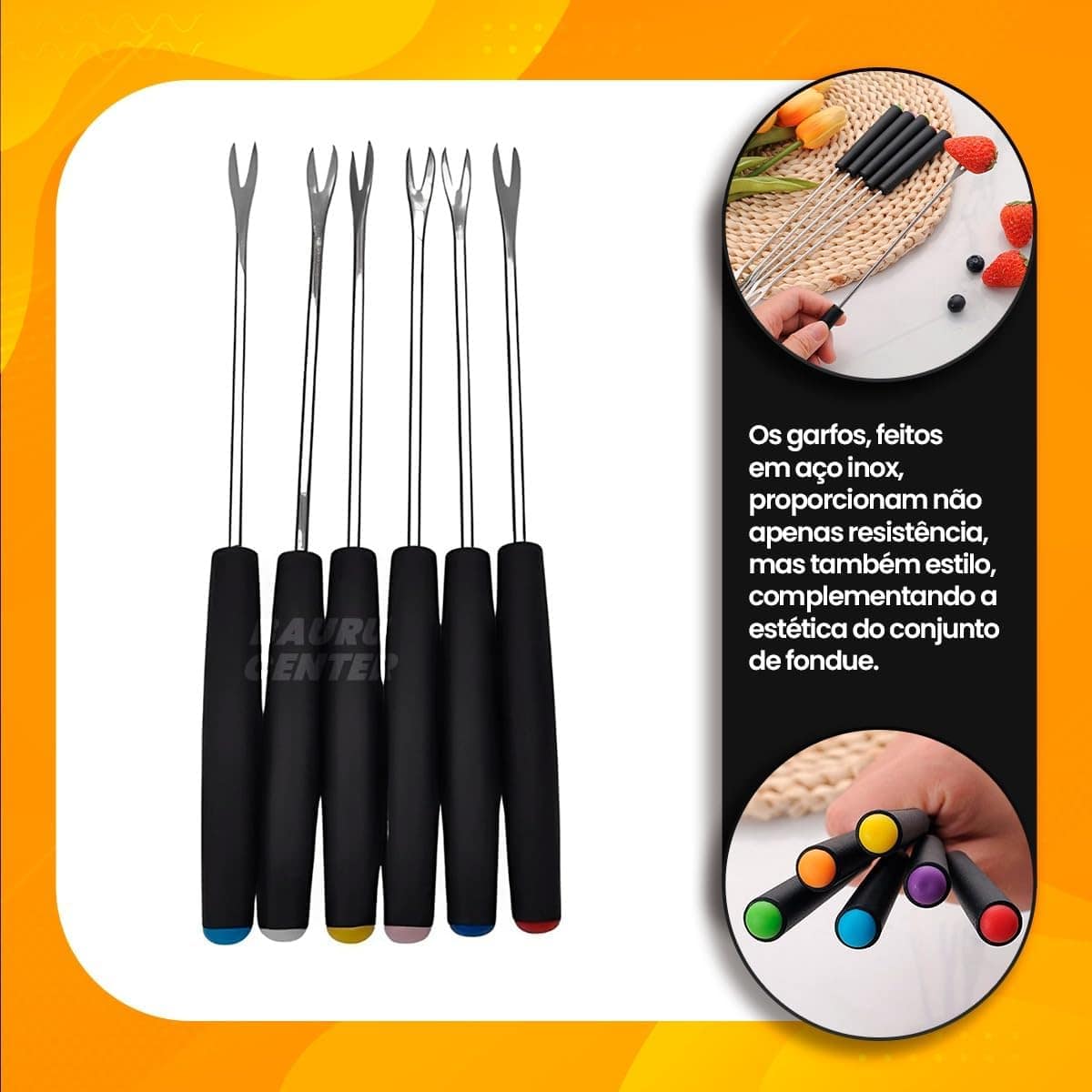 Conjunto Para Fondue 11 Peças Inox para Queijos, Chocolate e... - Image 4