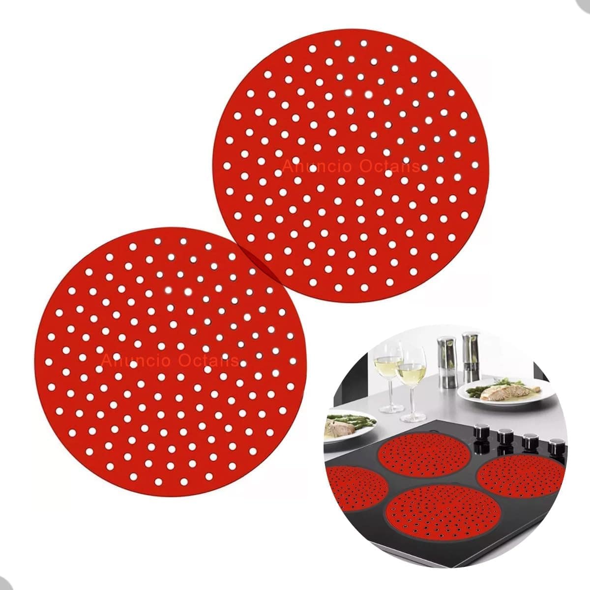 Kit 2 Almofada Fogão de Indução Desacanso de Panela Vermelho...