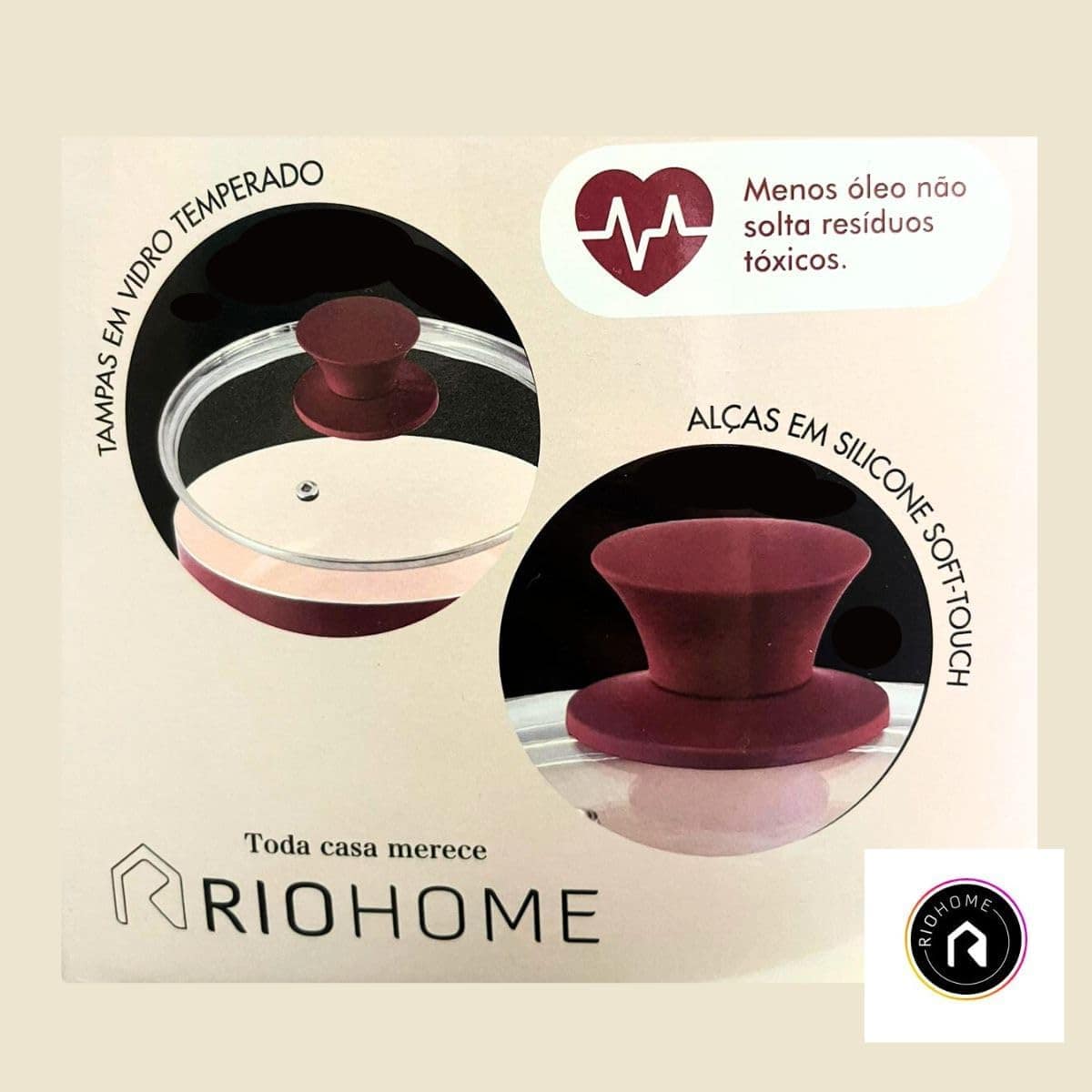 Jogo de Panelas Revestimento em Cerâmica com Antiaderente Su... - Image 2