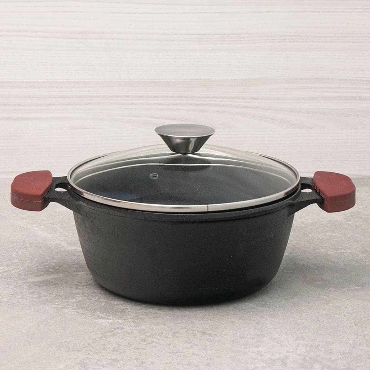 MTA CACAROLA COM TAMPA DE VIDRO FORNO FOGAO FERRO FUNDIDO N°... - Image 7