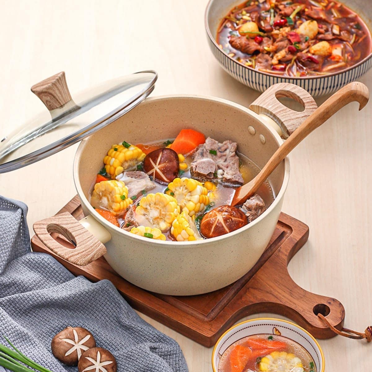 Panela Caçarola Com Tampa Revestimento Cerâmico Antiaderente... - Image 5