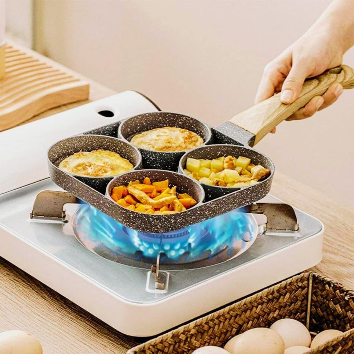 Frigideira Antiaderente Compacta com 4 Divisórias Alumínio R... - Image 9