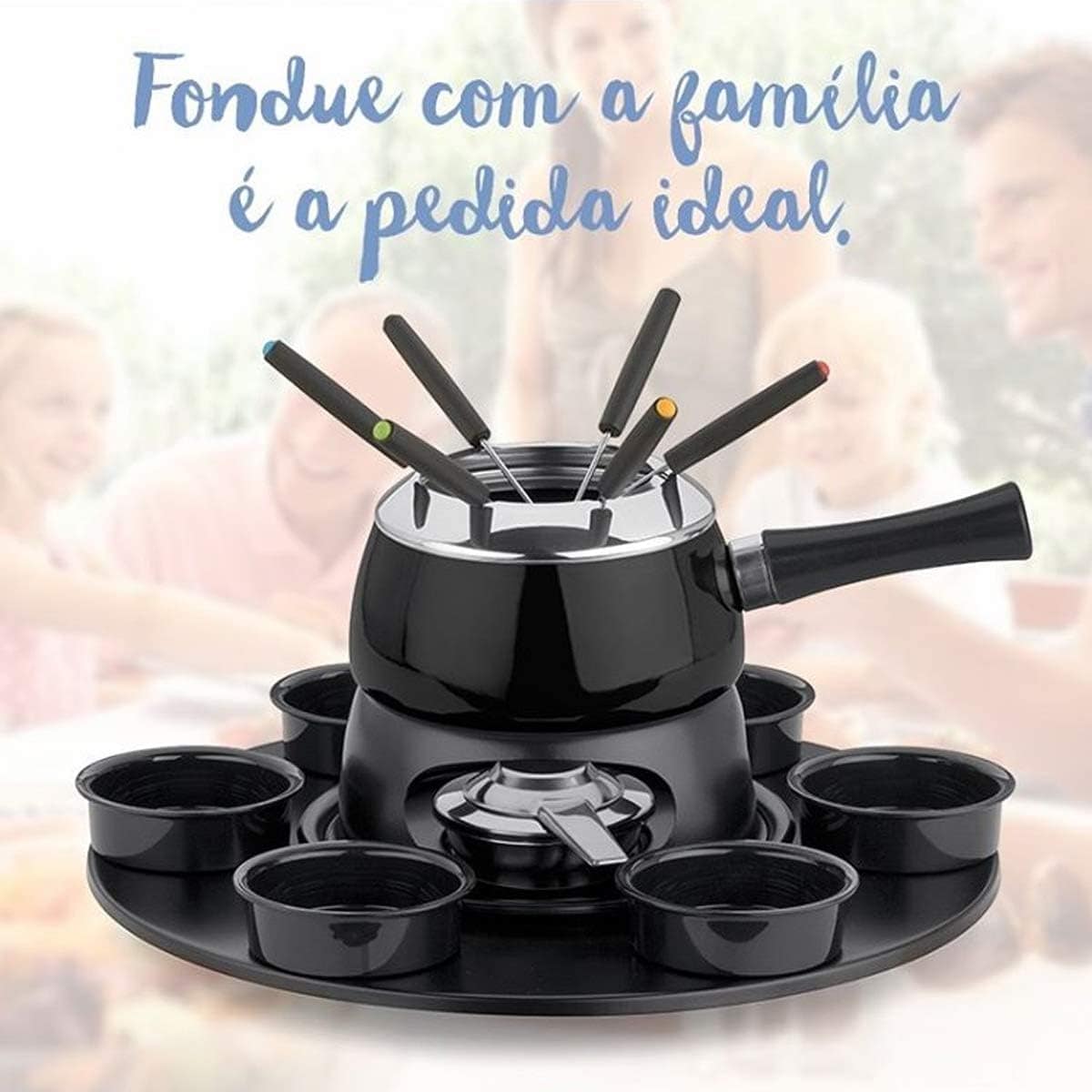 Aparelho Fondue Giratório 18 Peças Serviço Fondue Cervinia C... - Image 5