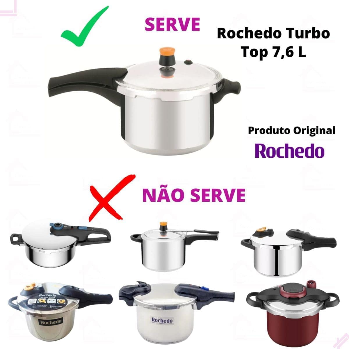 Kit Borracha E Peso Original Panela De Pressão Rochedo Turbo... - Image 7