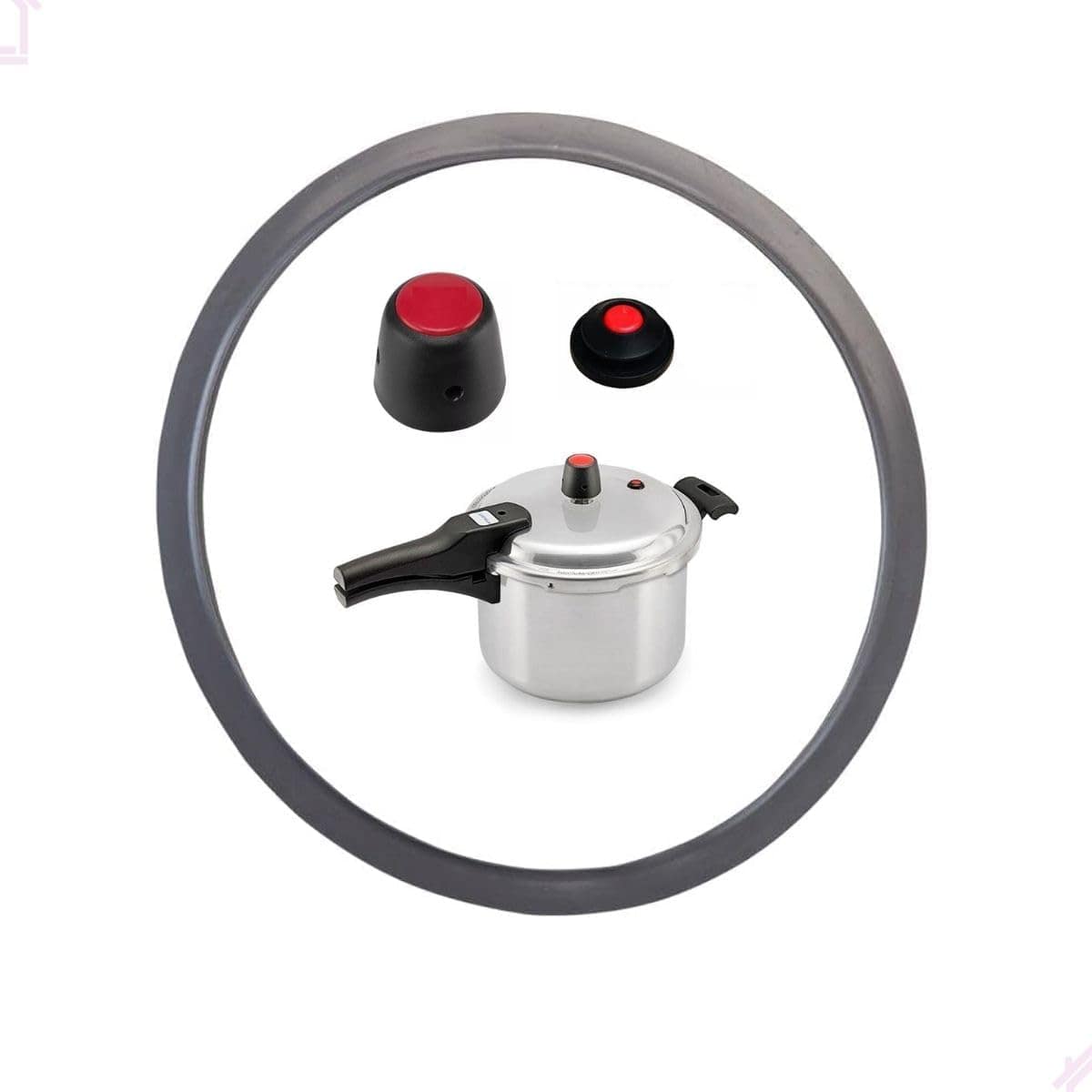 Kit Borracha Panela De Pressão Panelux 4,5 Litros Peso E Vál...