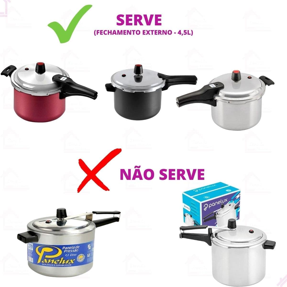 Kit Borracha Panela De Pressão Panelux 4,5 Litros Peso E Vál... - Image 7