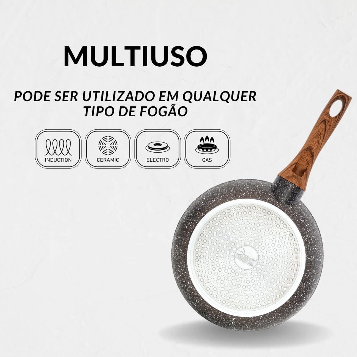 Frigideira Antiaderente Cerâmico Frita Sem Óleo 28cm Funda C... - Image 2