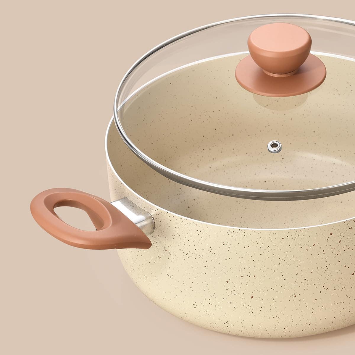 Oikos - Kit 5 Panelas Antiaderentes de Cerâmica com Tampa de... - Image 8