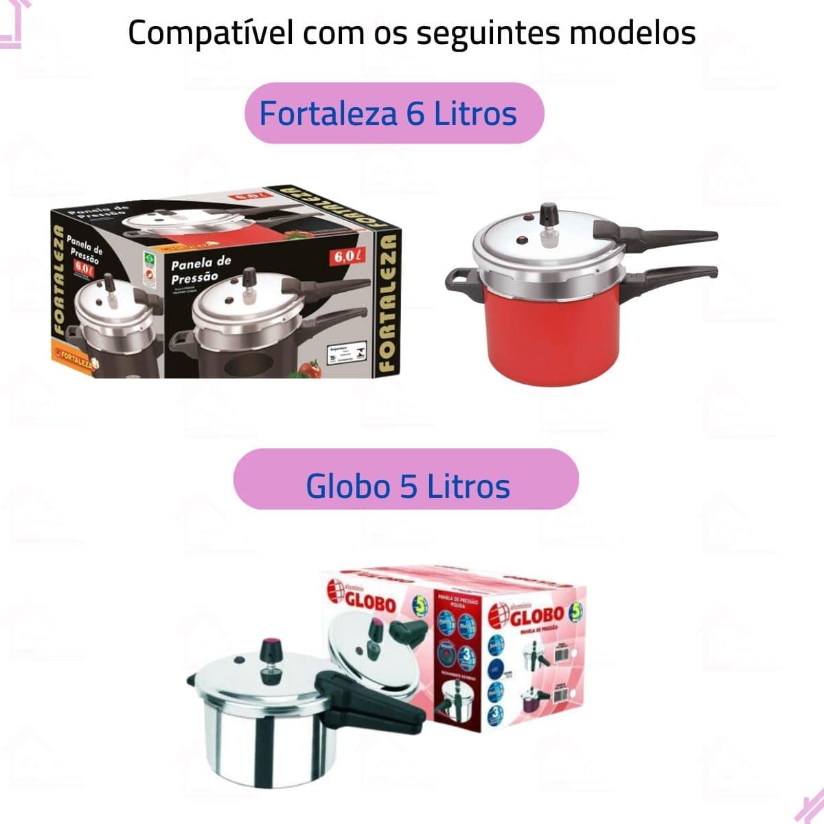 Kit Borracha Panela De Pressão Marcolar/Ramos/Fortaleza/Glob... - Image 7