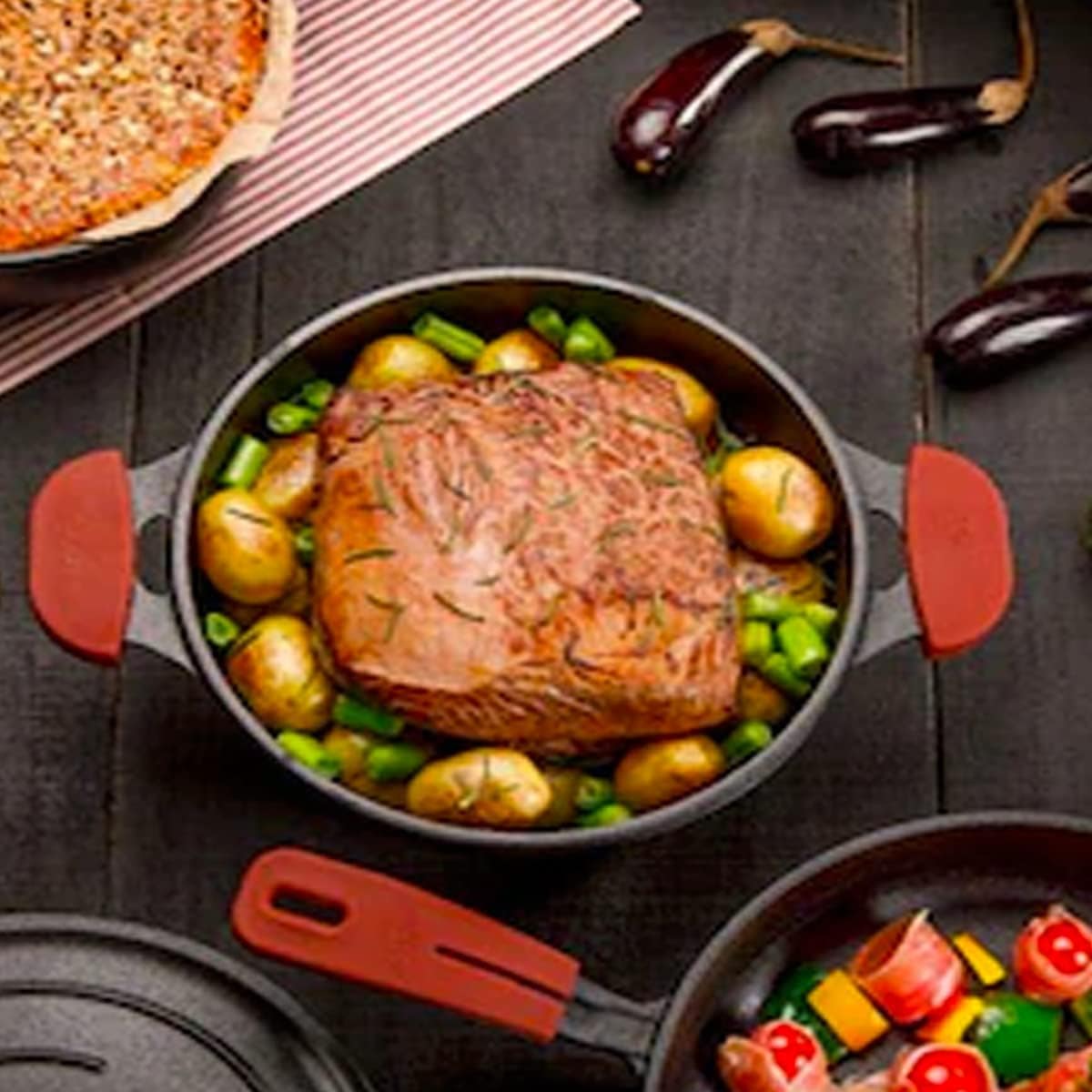 MTA CACAROLA TAMPA DE FERRO FORNO FOGAO FERRO FUNDIDO N°20/2... - Image 3