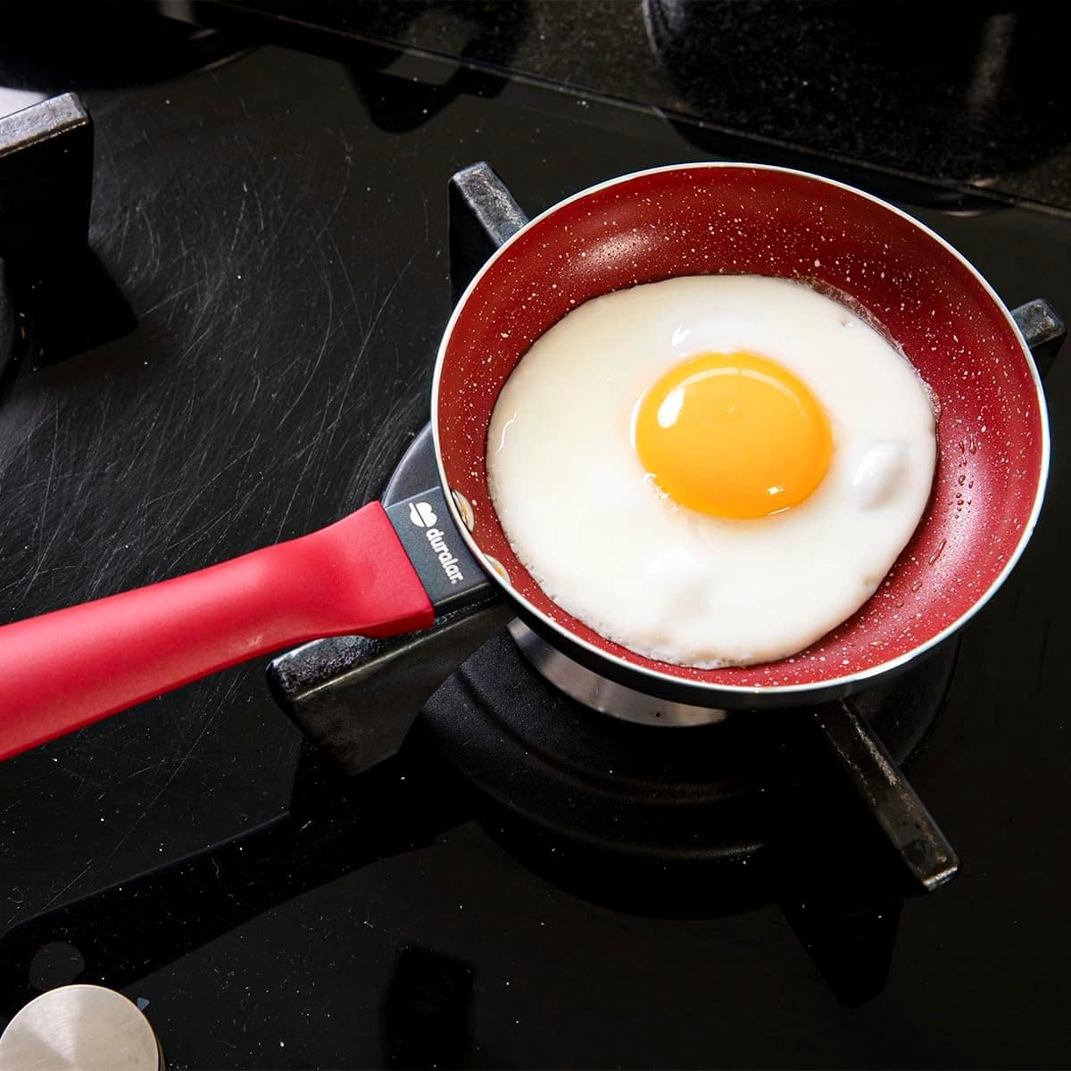 Frigideira Ovo Cerâmica Antiaderente N14 Red Marble Duralar - Image 8