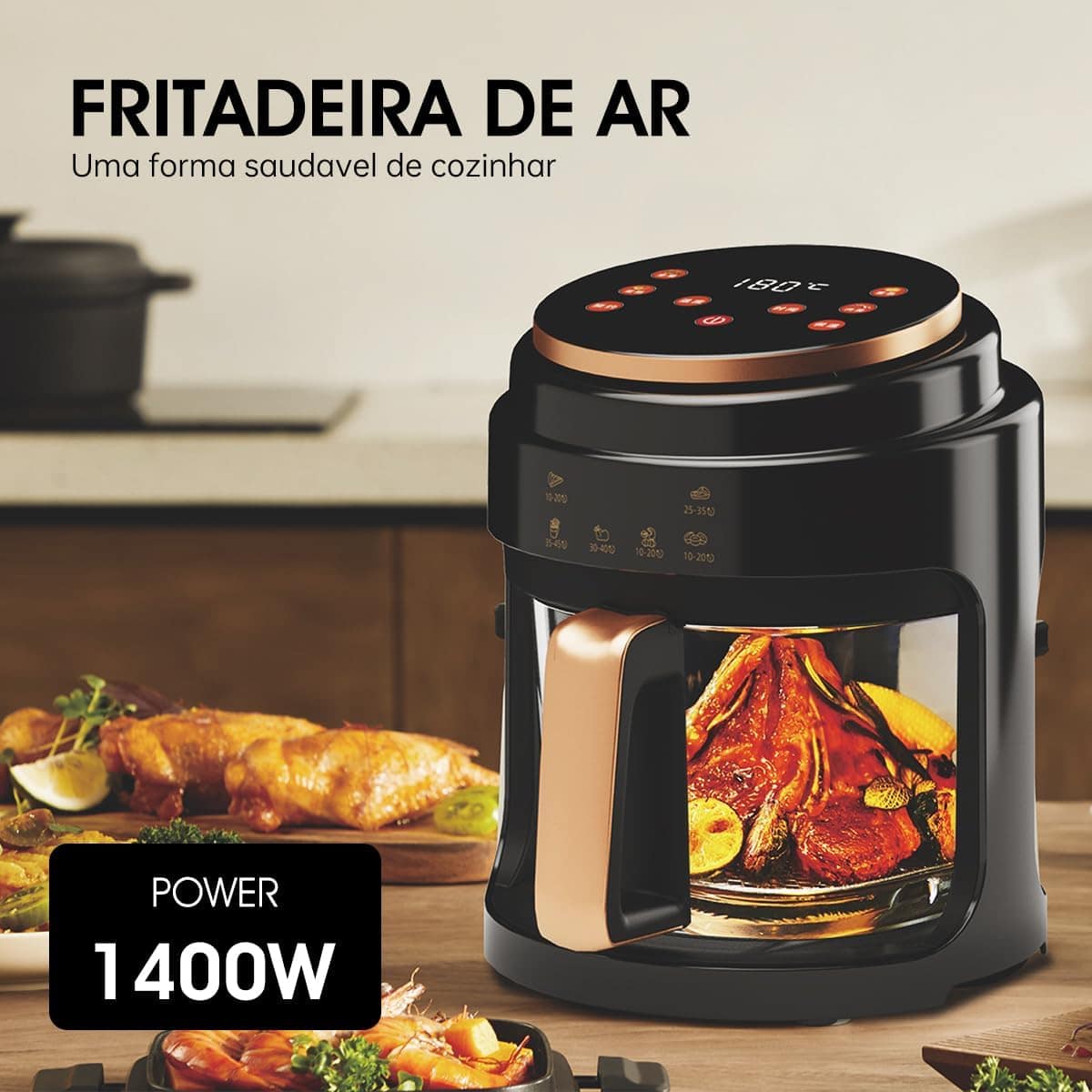 Fritadeira Elétrica sem oleo Airfryer 3.2L, Vários receitas ... | É bom mesmo? Descubra antes de comprar - Image 2
