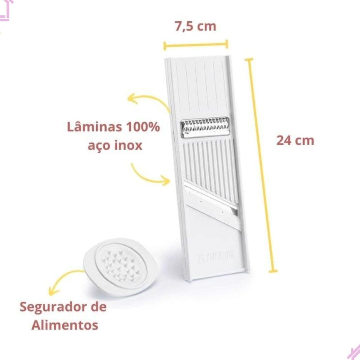 Kit 2 Cortador Fatiador De Legumes Dupla Face Keita Chips Ma...