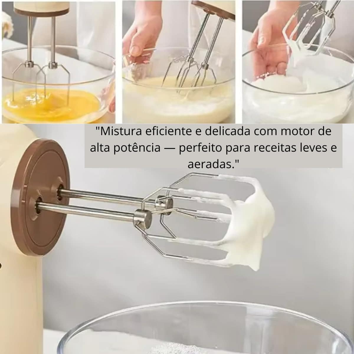 Batedor De Ovos Elétrico Portátil Com 5 Velocidades, Cabeça ... - Image 7