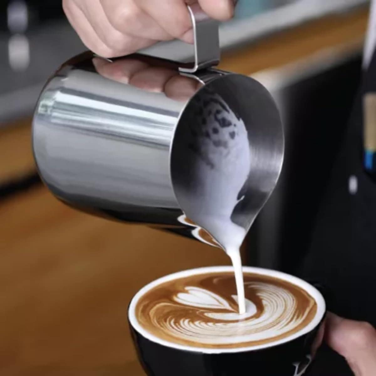 Jarra de espumar leite 350 ml Jarra de aço inoxidável copo v... - Image 4