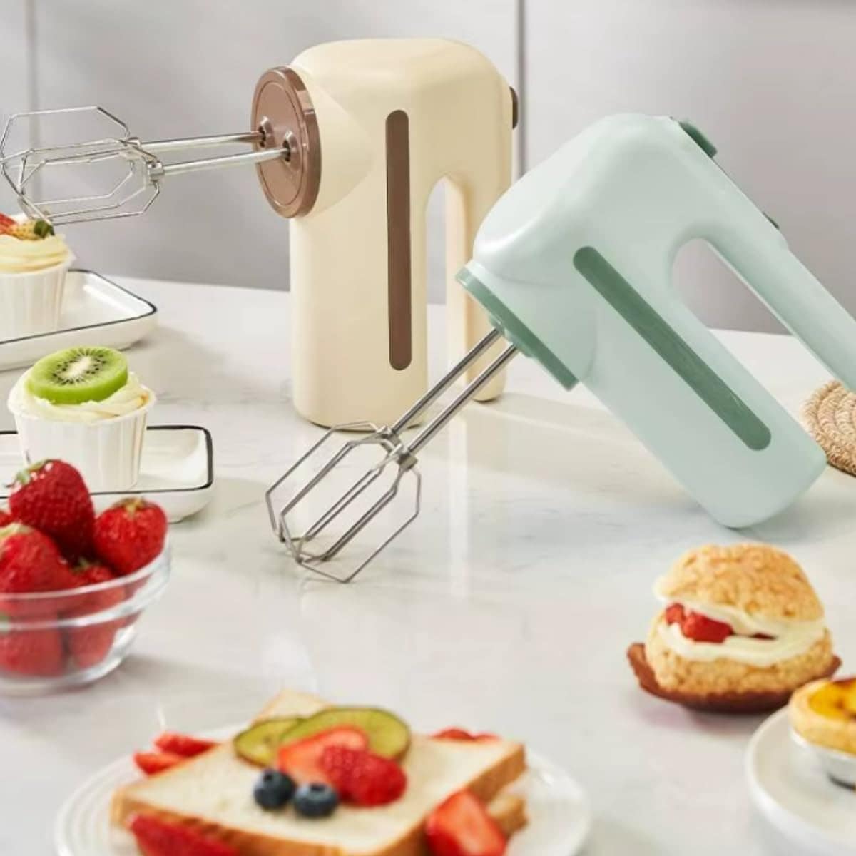 Batedor De Ovos Elétrico Portátil Com 5 Velocidades, Cabeça ... - Image 4