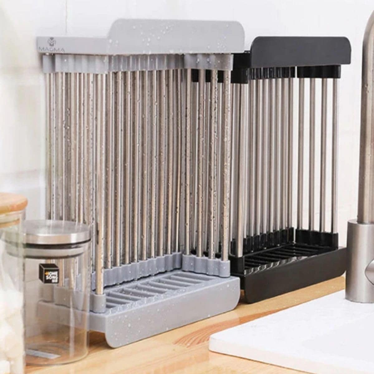 Escorredor de Pia Inox Ajustável Multiuso com Alça Retrátil ... - Image 8