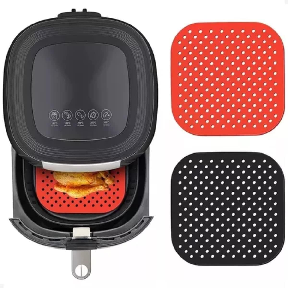 Tapete Silicone Air Fryer Tapete Protetor Fritadeira Antiade... | É bom mesmo? Descubra antes de comprar - Image 2