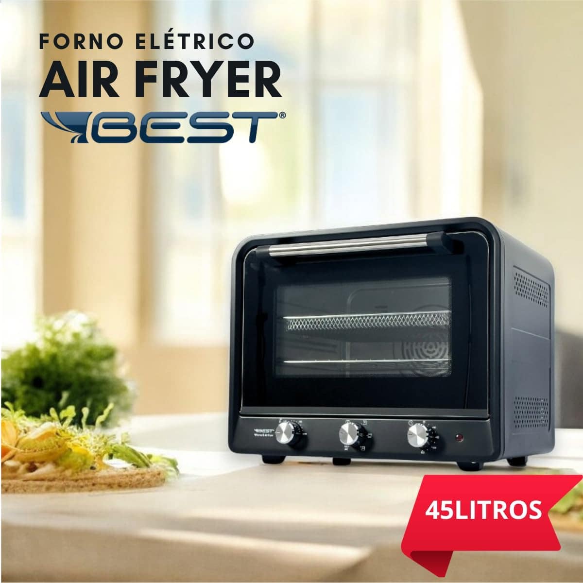 Forno e Fritadeira sem Óleo Best 45L Air Fryer Fry Oven Tama... | É bom mesmo? Descubra antes de comprar - Image 2