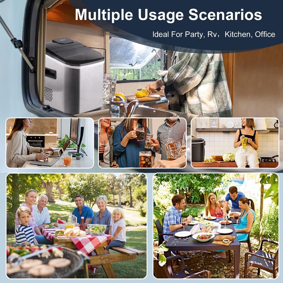 星姿 Bancada para máquina de gelo, refil de água de 3 maneiras... - Image 2