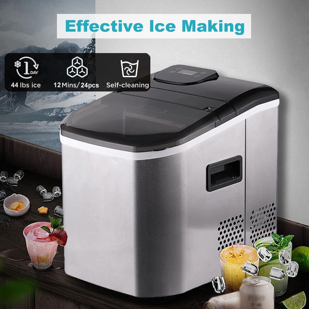 星姿 Bancada para máquina de gelo, refil de água de 3 maneiras... - Image 6