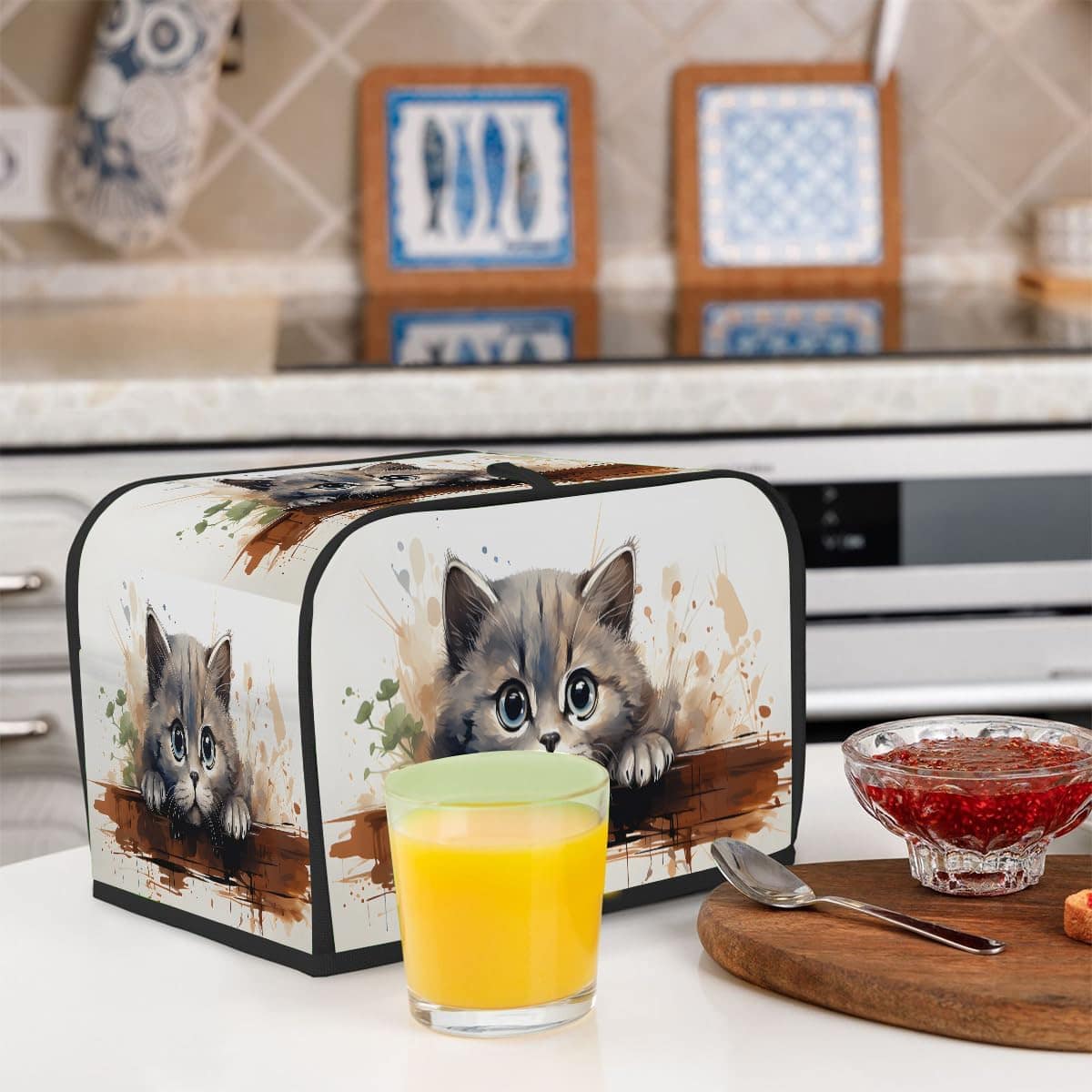 Capa para torradeira com 4 fatias, adorável gato, gatinho, r... - Image 6