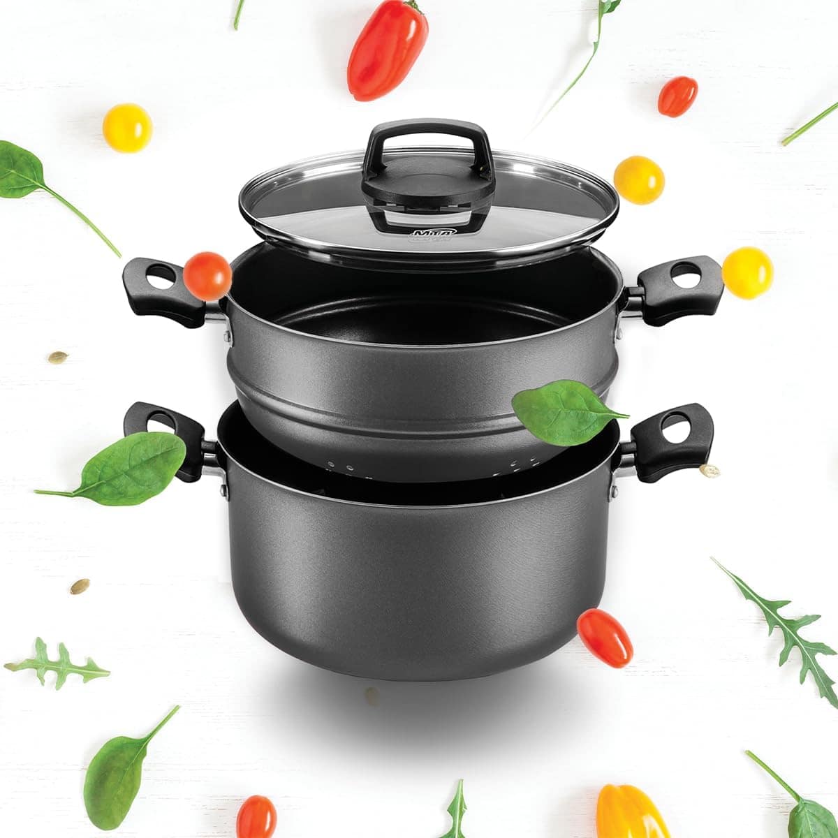 8215-Panela A Vapor Cozivapor 3 Em 1 Antiaderente 3,2 L Graf...