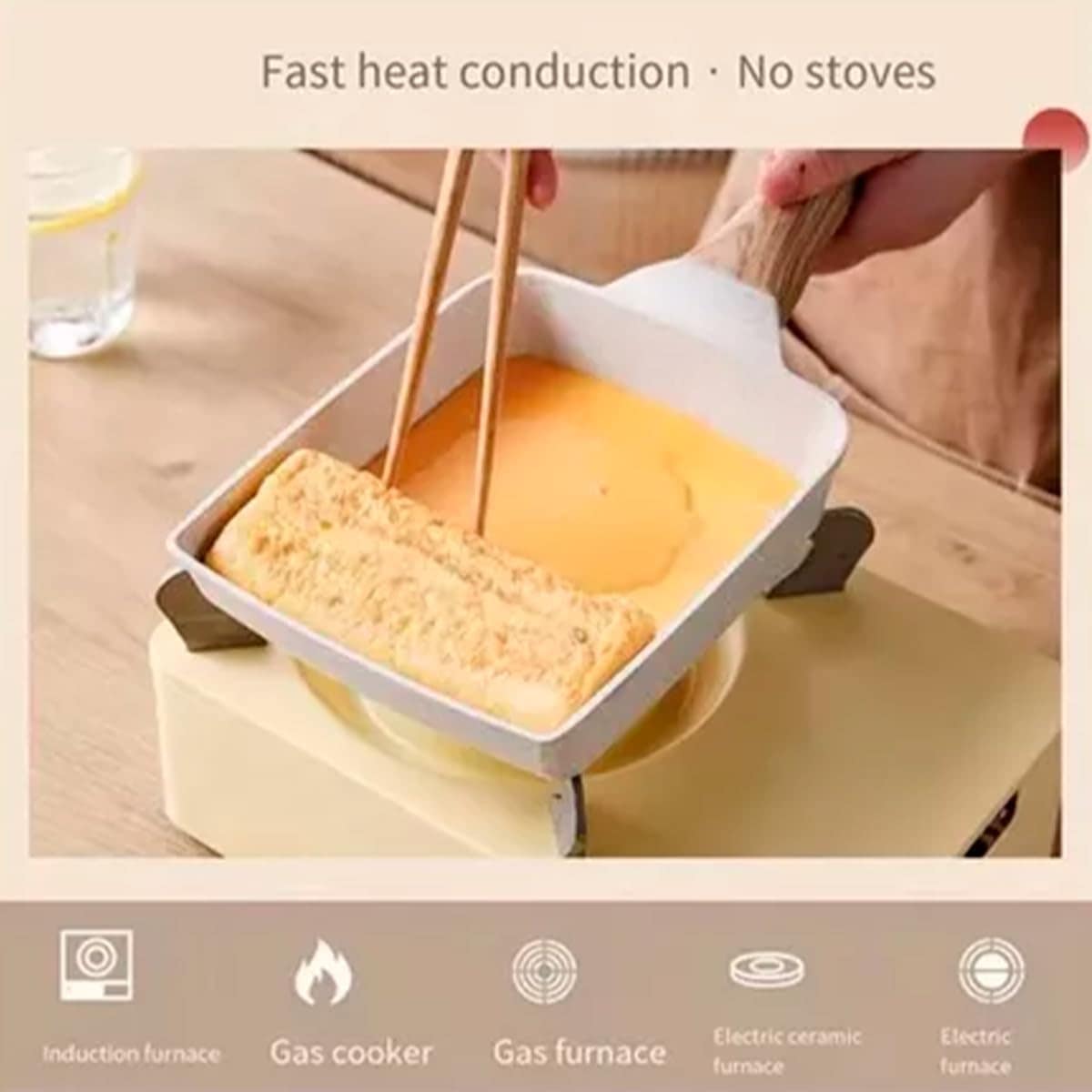 Frigideira Japonesa Antiaderente em Alumínio – Ideal para Om... - Image 4