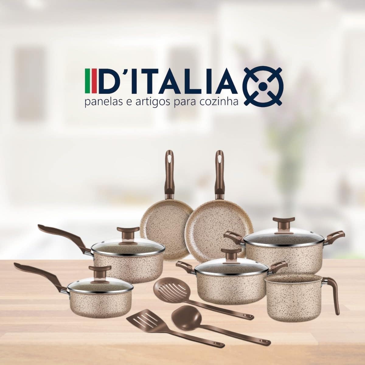 Jogo De Panelas 10 Peças Antiaderente Tampa De Vidro Teflon - Image 8