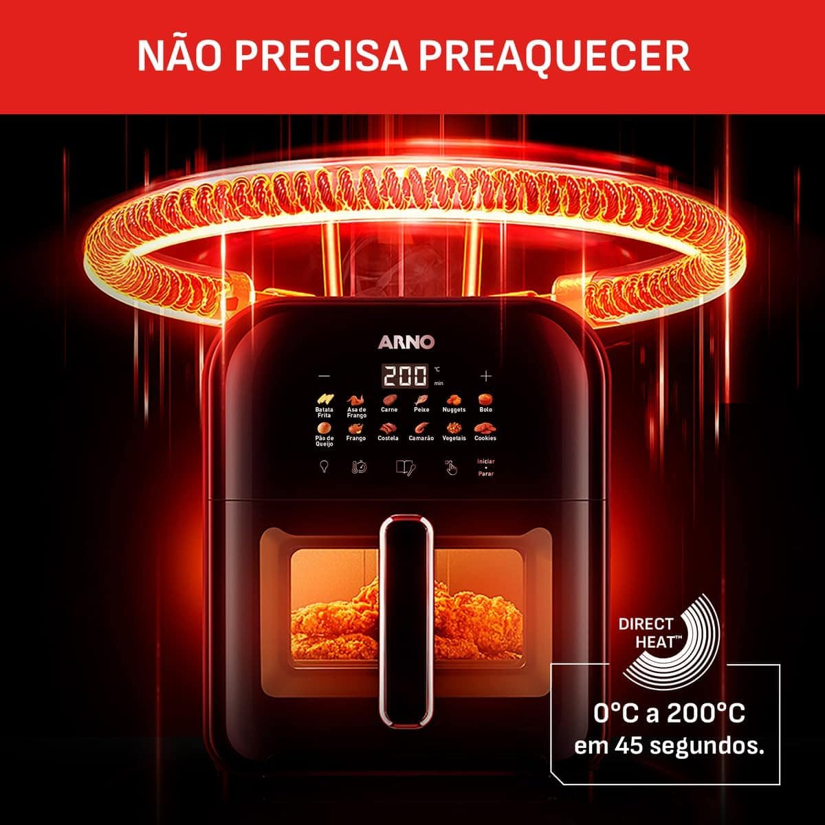Fritadeira Sem Óleo Air Fryer Arno Easy Fry Turbo 6L AFI6, 1... | É bom mesmo? Descubra antes de comprar - Image 5