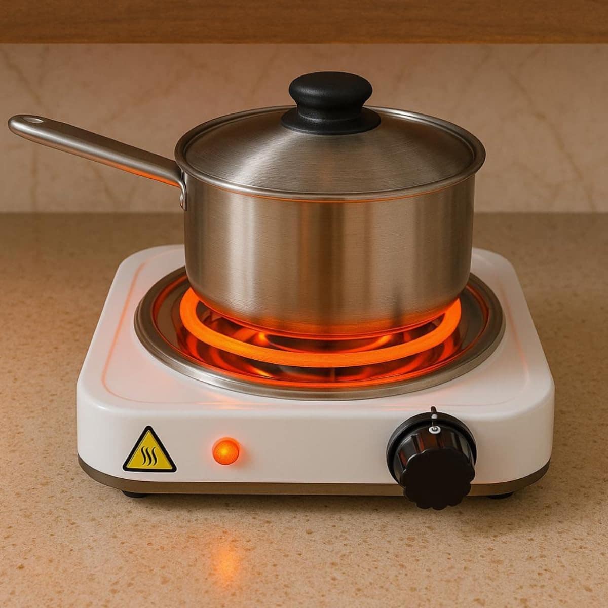 Fogareiro Elétrico Portátil Cooktop 220v 1 Boca 1000w Branco - Image 3