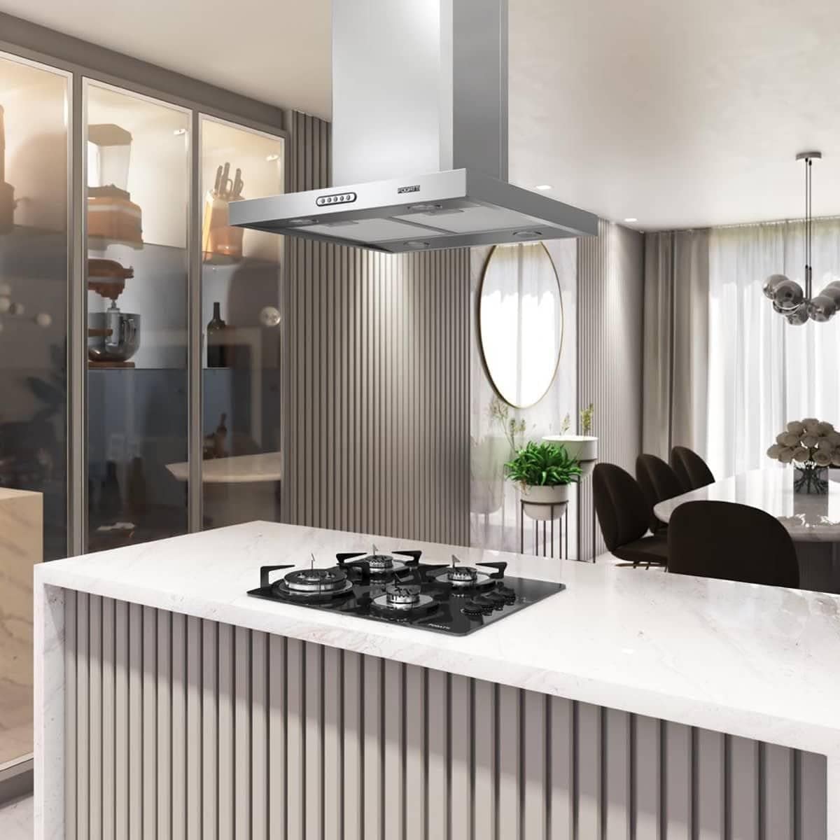 Coifa Ilha Retangular 60cm Inox Fogatti 220V - Image 4