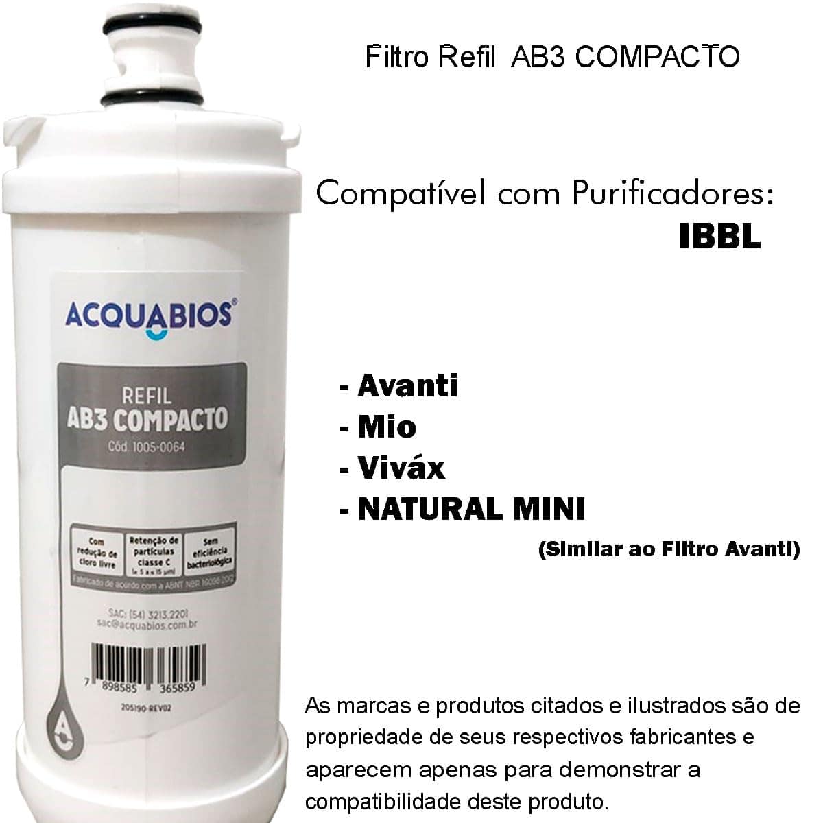 REFIL ACQUABIOS AB3 COMPACTO INDICADO PARA PURIFICADORES DE ... | É bom mesmo? Descubra antes de comprar - Image 5