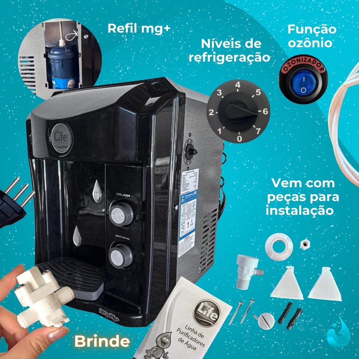 Purificador de Agua Gelada Alcalina com Ozonio Filtro com Ad... | É bom mesmo? Descubra antes de comprar - Image 2