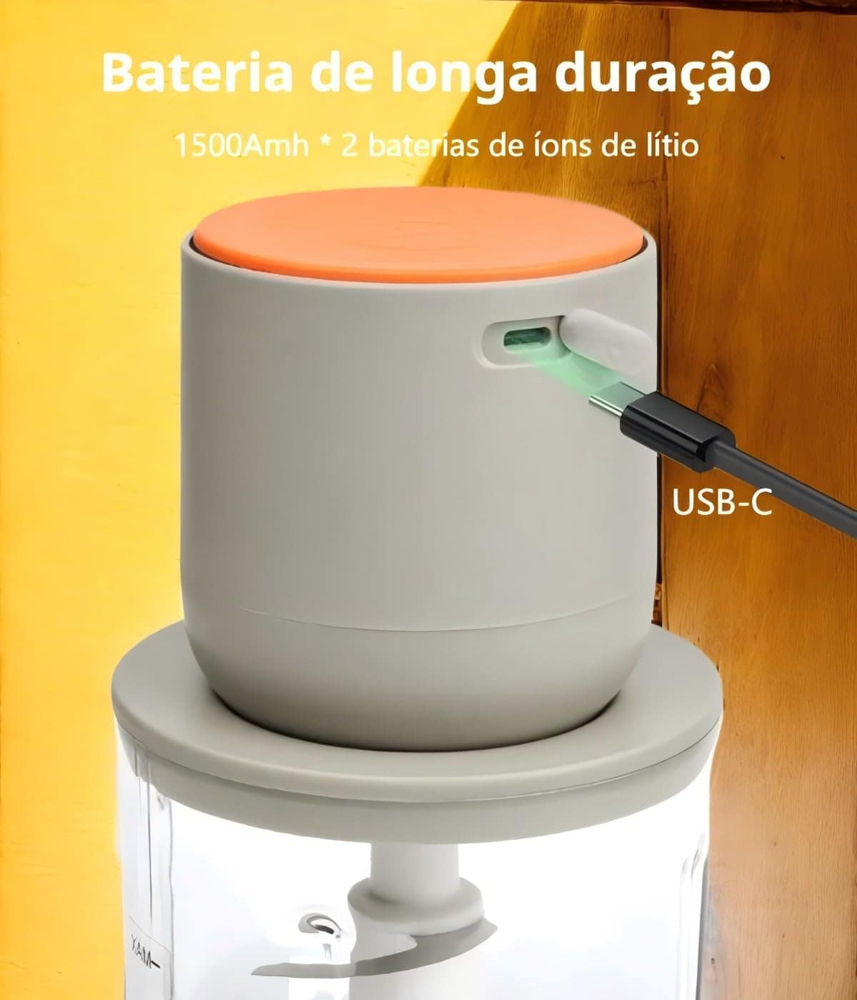 Mini Processador de Alimentos 304 Aço Inoxidável 100W 2600rp... - Image 7