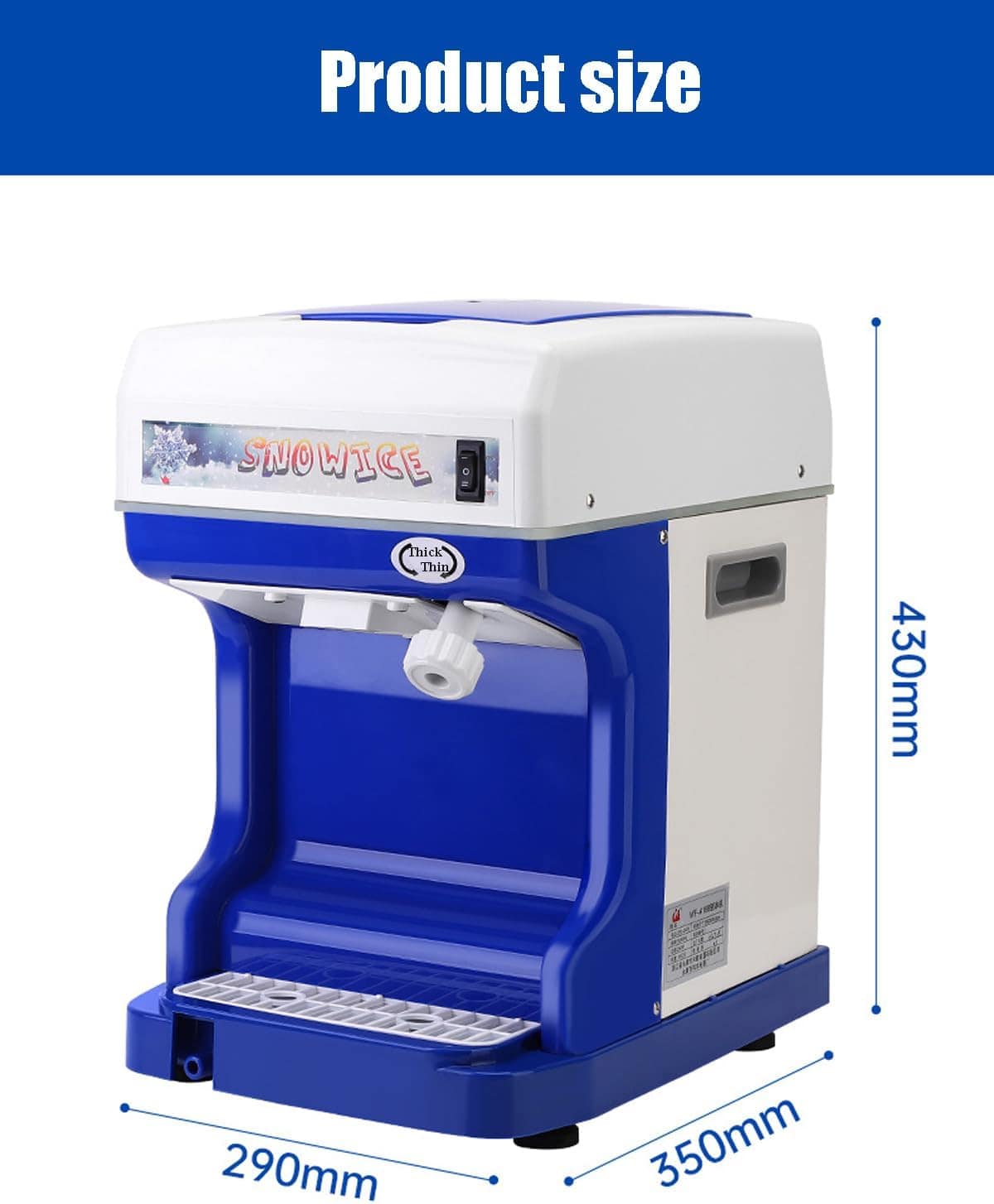 Máquina de gelo raspado elétrica, empurrador de neve de 250 ... - Image 7