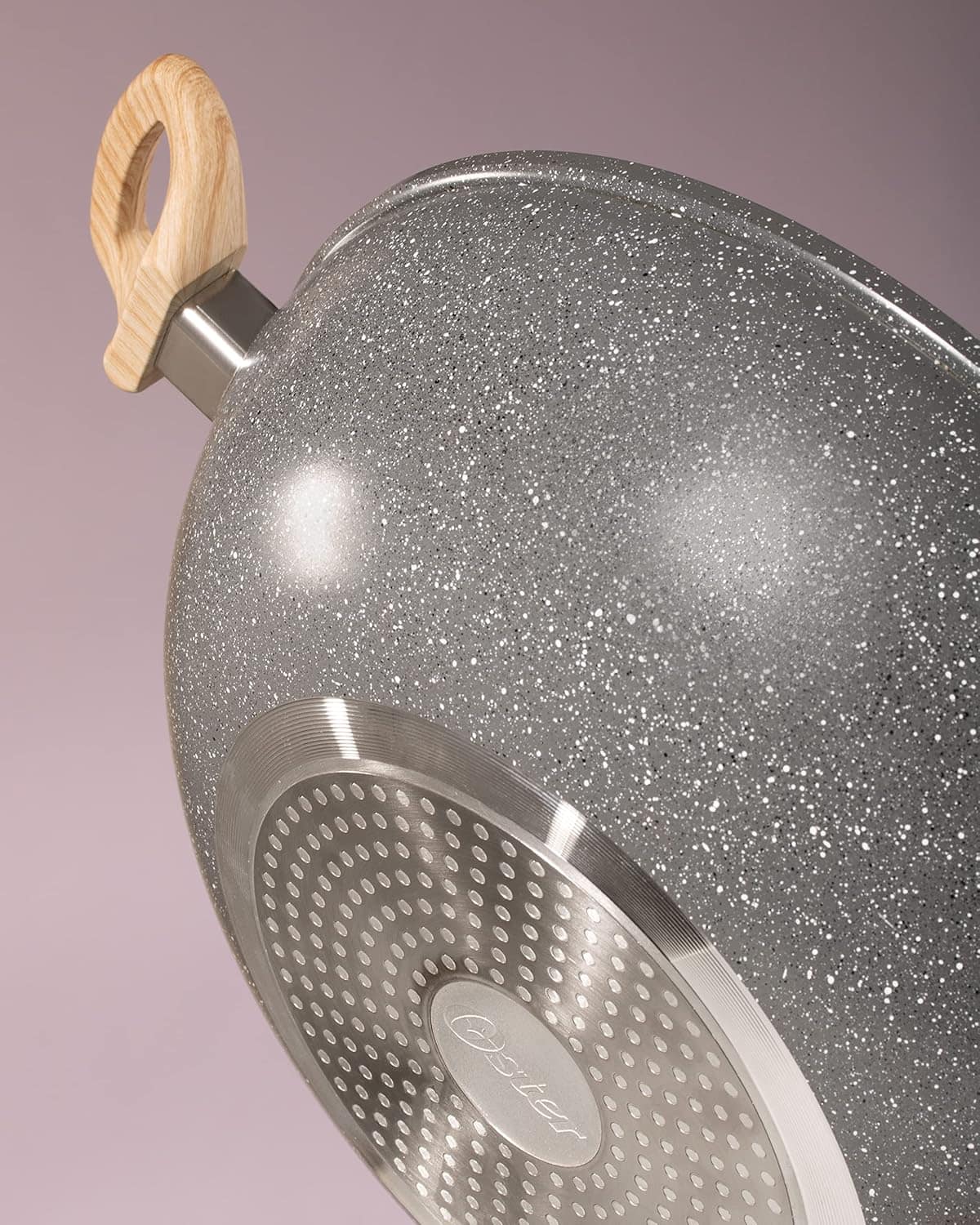 Panela Wok com Tampa 5,5L Cerâmica Marble Edition Dark Grey ... - Image 4