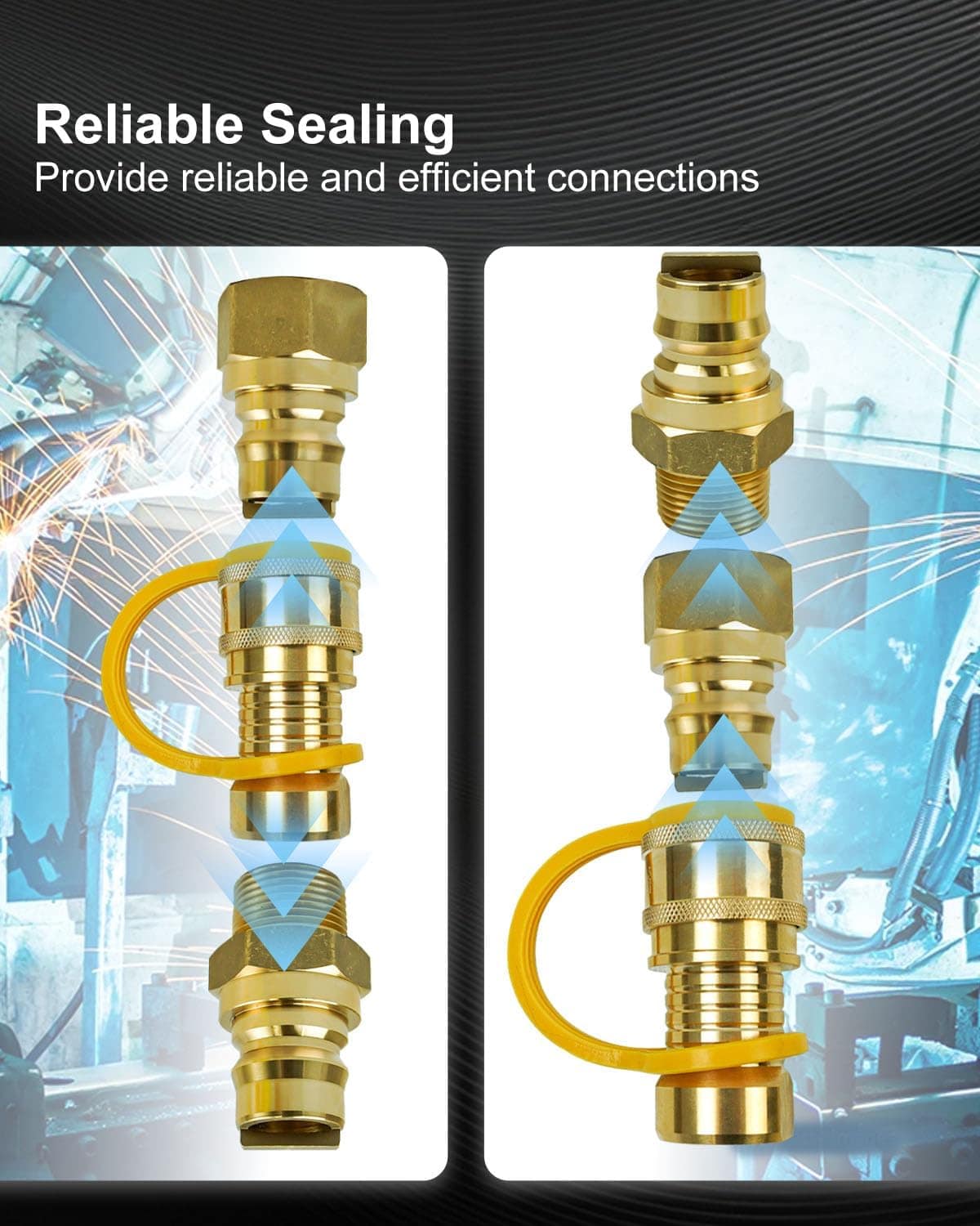 Conexões de conexão rápida de gás natural de 3/10.2 cm adequ... - Image 3