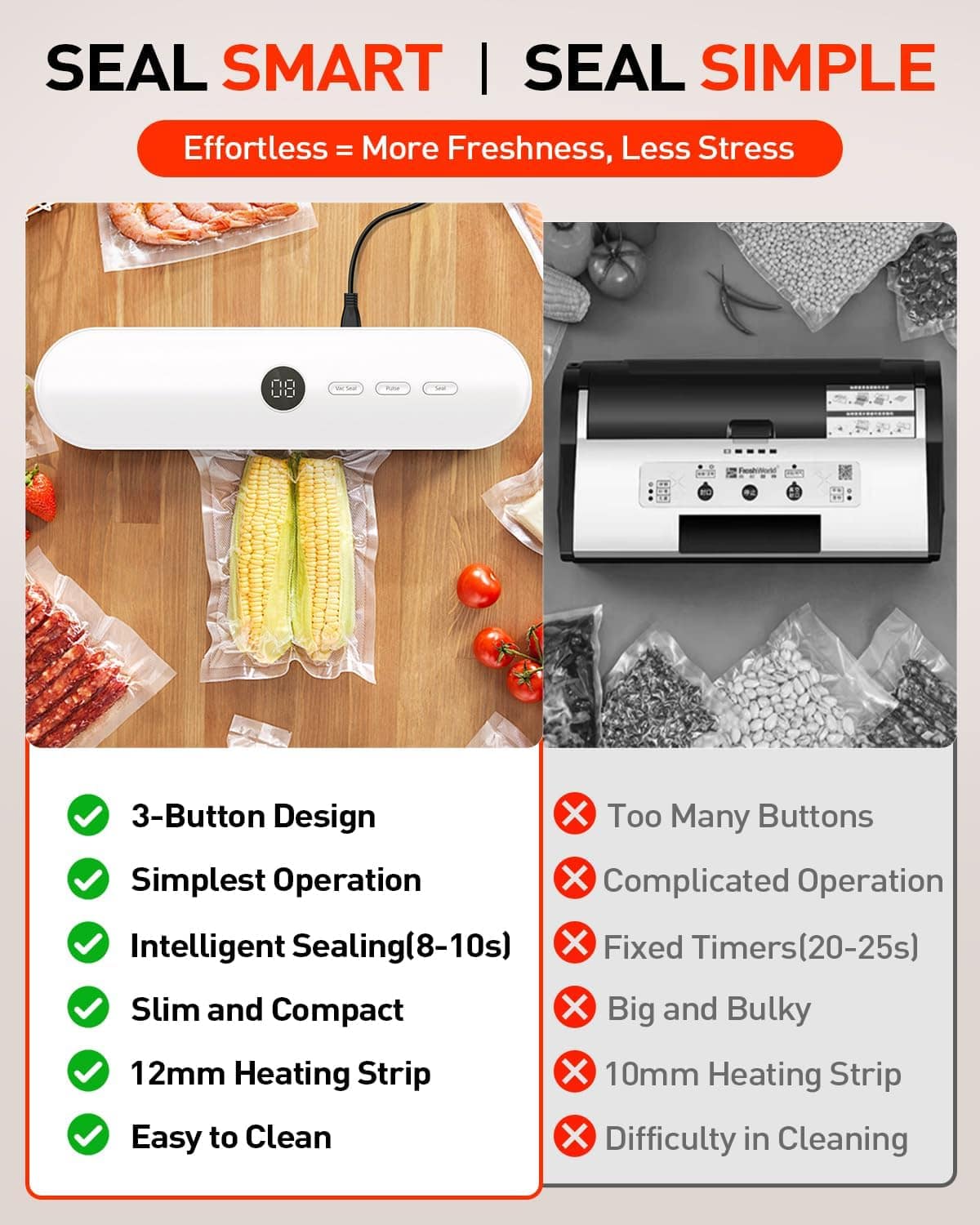 Máquina seladora a vácuo de alimentos, seladora a vácuo para... - Image 4