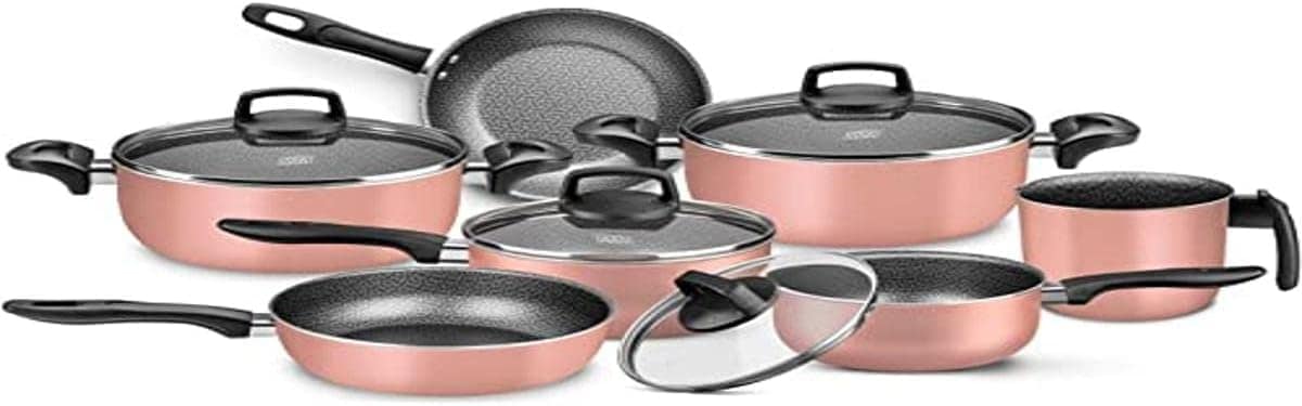 Conjunto Panela Supra Antiaderente Rose Colors 7 Peças Mta, ...