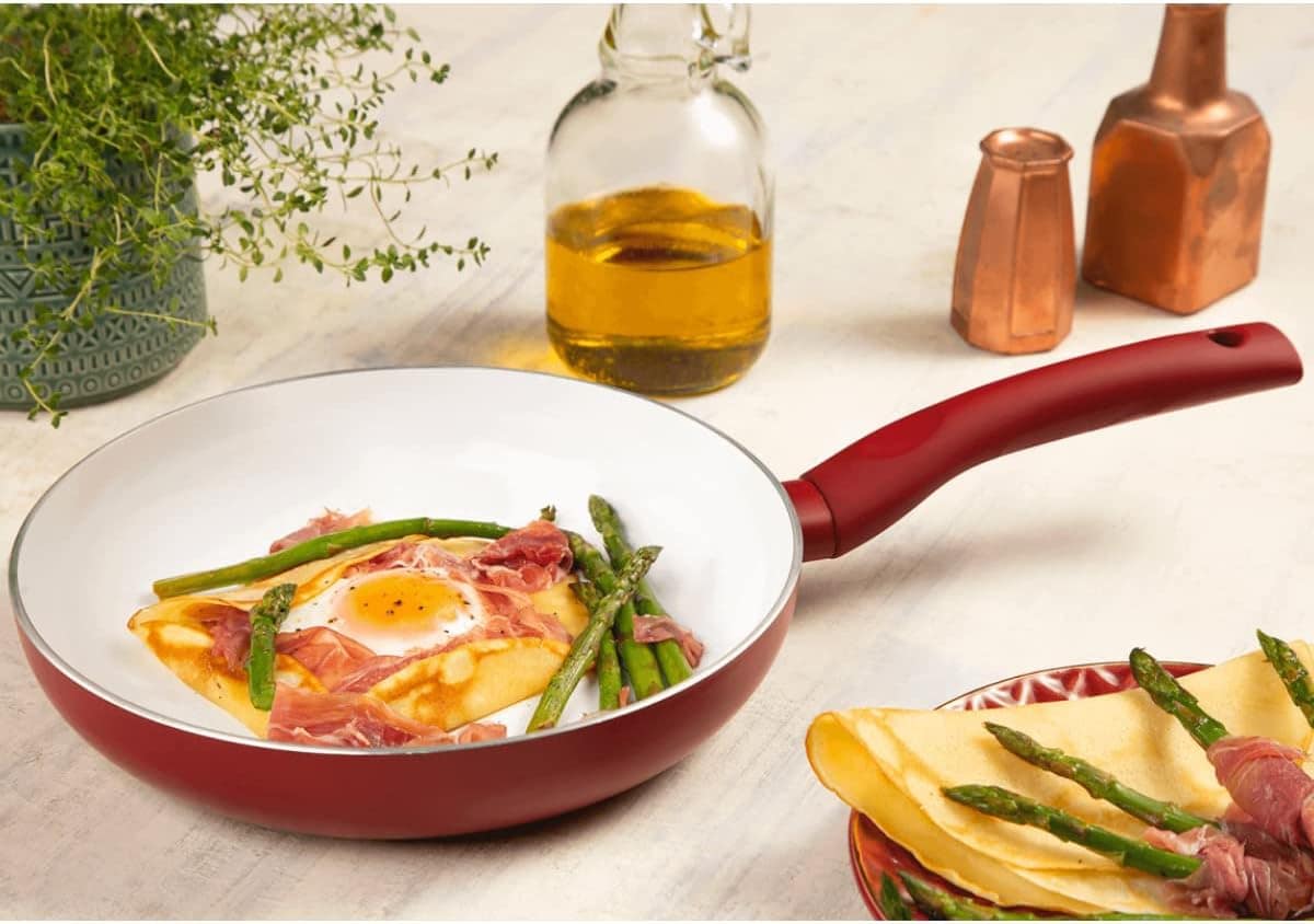 Frigideira De Alumínio 22X5cm Vermelha Hercules - Image 5