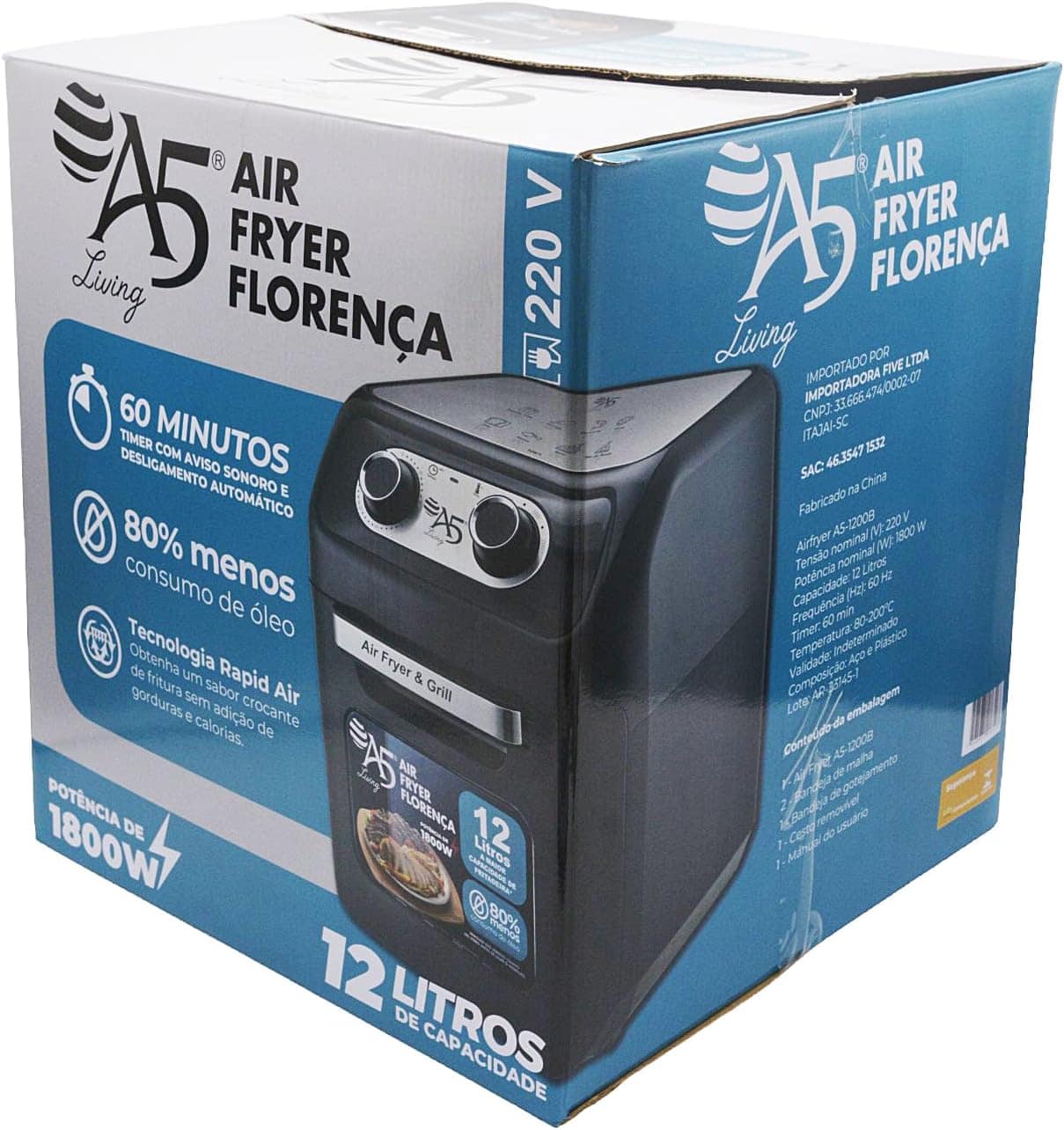 Air Fryer; Oven Florença; 1800W; 220V; A5 Importadora | É bom mesmo? Descubra antes de comprar - Image 10