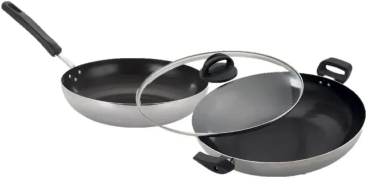 Panela Wok + Frigideira Wok Cabo Longo P/Yakissoba Legumes