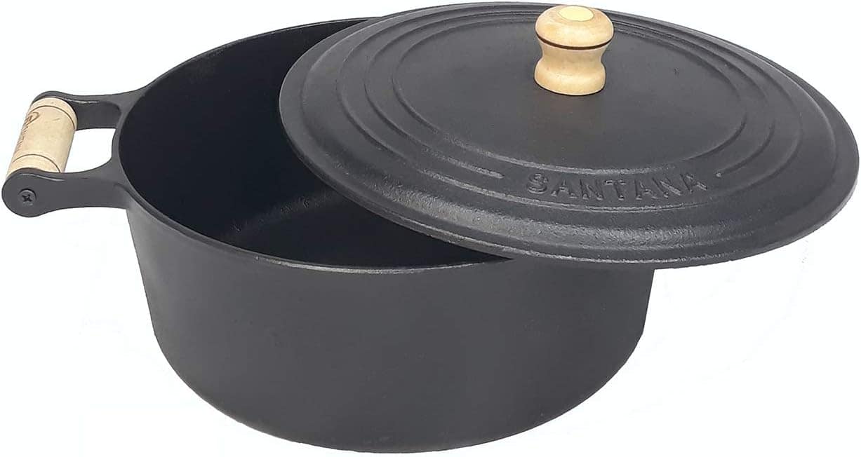 Panela Caçarola De Ferro Fundido e Cabo De Madeira 2,9l Ø 23... - Image 4