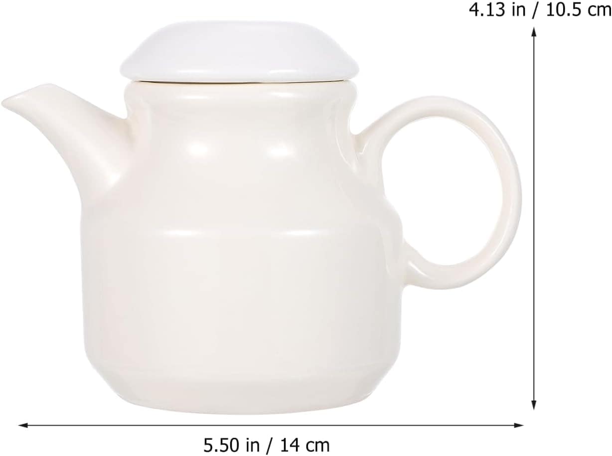 Jarra para creme com alça de cerâmica branca com creme para ... - Image 2