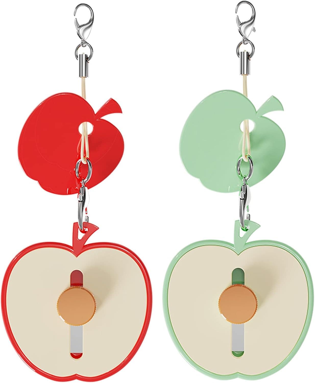 2 peças de descascador de frutas e vegetais em forma de maçã...