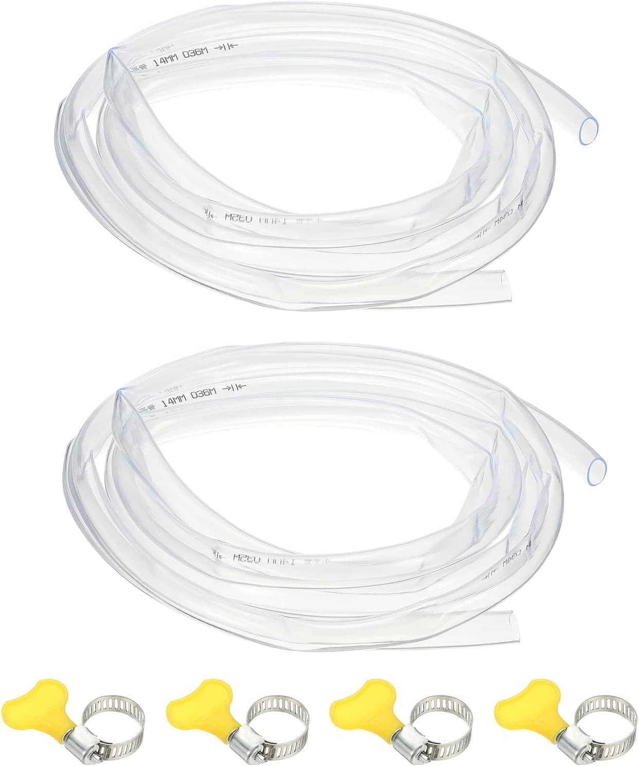 PATIKIL 2 tubos de plástico, tubo transparente de vinil de 2...